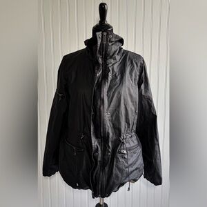 G.I.L.I. QVC Coat Cotton Anorak Jacket Black Size 14 Gorpcore Techwear Urban